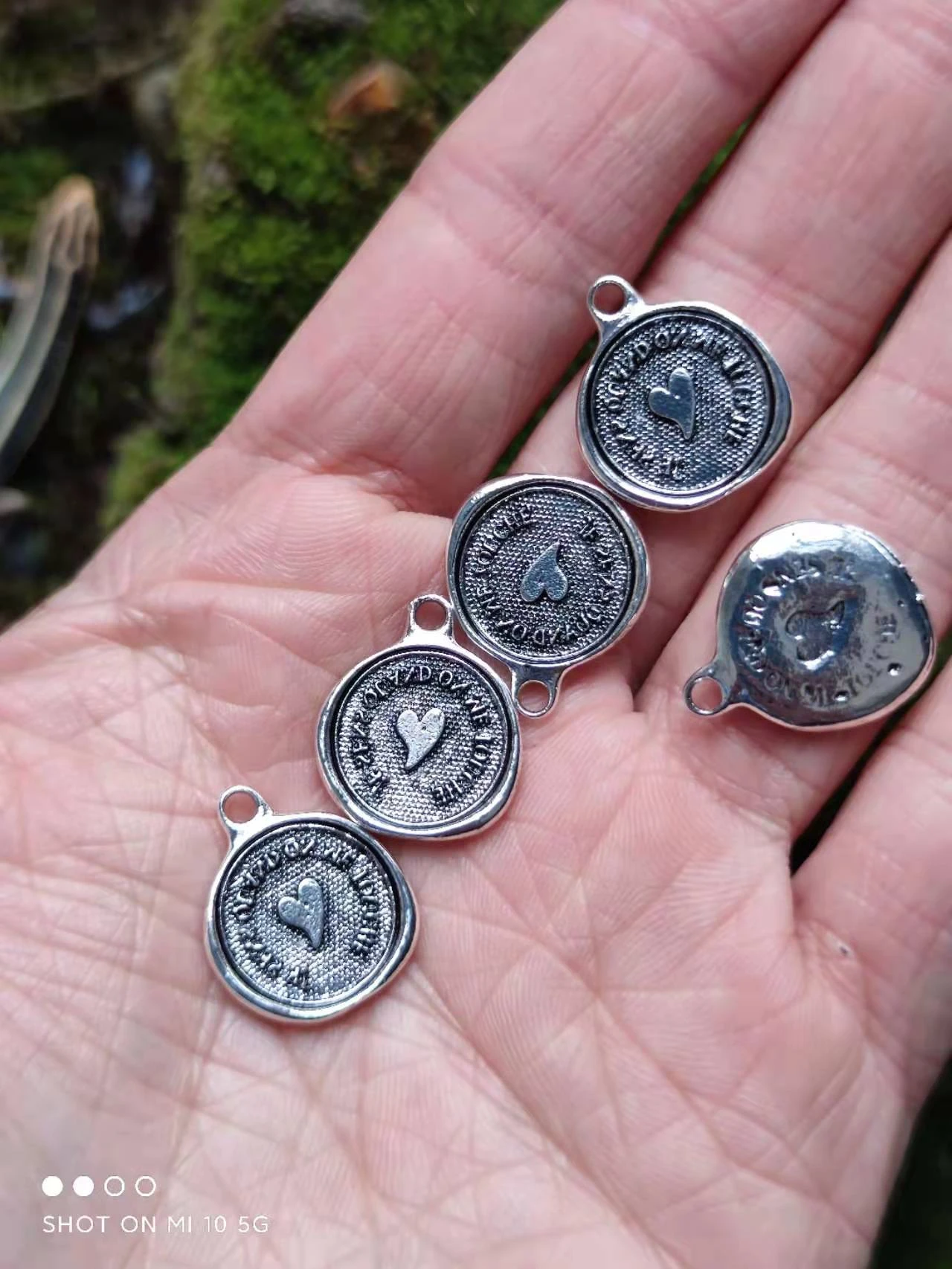 Colgante de cera de corazón sensible, Charms personalizables disponibles, 5 piezas| | -