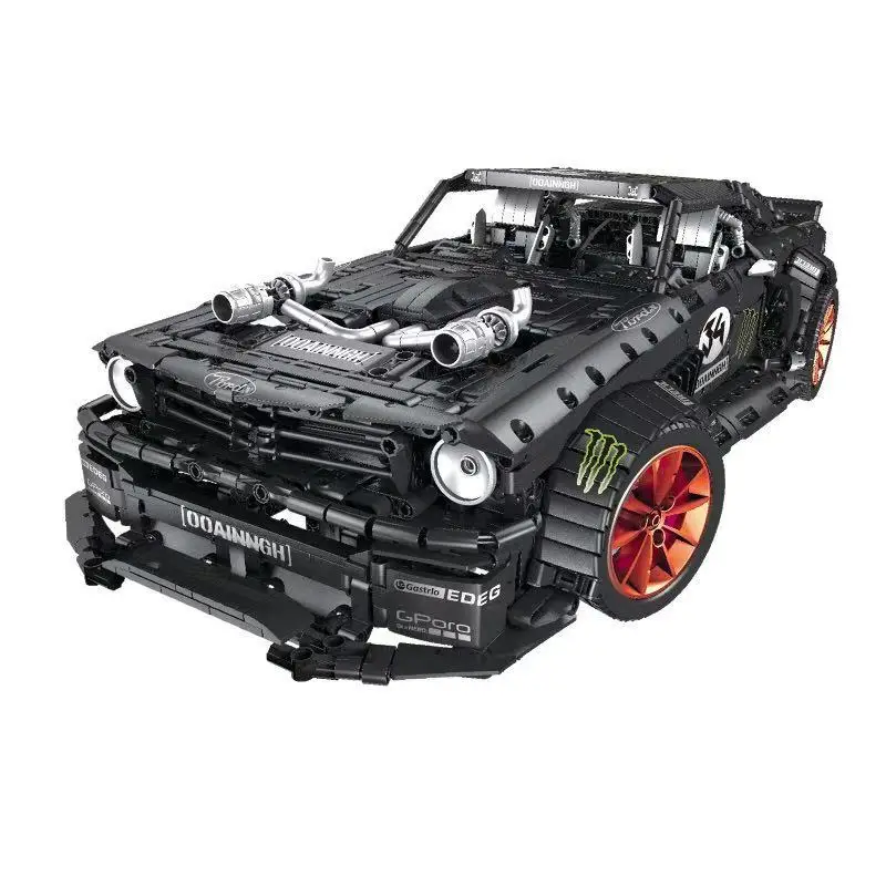 

2019 New 1965 Ford Mustang Hoonicorn Racing Car Technic MOC-22970 FIT 20102 building block bricks kid toys Christmas gifts