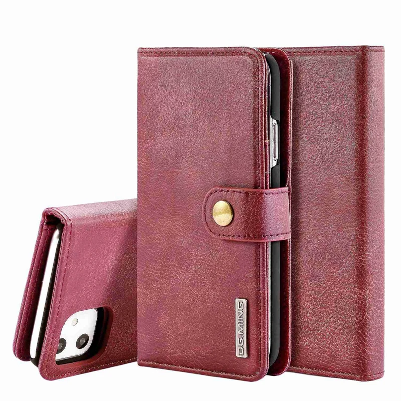 Задняя крышка PU кожаный чехол-кошелек слот для кредитных карт Coque Holder-красный