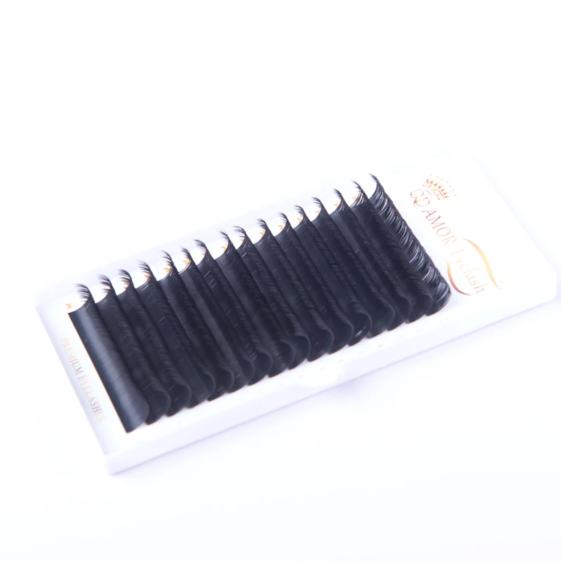 

QD AMOR 2cases/lot 16 Row Russia Volume False Eyelash Extension 0.05-0.20 Thickness Mink Soft Extension