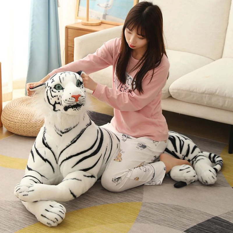 67'' Huge Big Giant Plush Stuffed Tiger Emulational Toy Animal doll birthday gif 