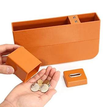 

Auto Car Seat Side Pocket,Console Side Pocket,Car Pocket Organizer With Coin Holder 2 Usb Ports Seat Gap Filler For Cellphones,K