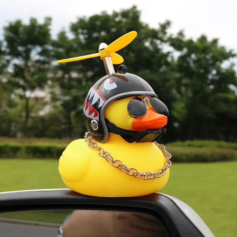 Bicycle Bell Bicycle Horn Bicycle Alarm Bicycle Accessories Bike Horn Bicycle Paste Handlebar Bell Yellow Duck Helmet Propeller Car Decoration Kid Riding Safety Alarm Cycling Accessories