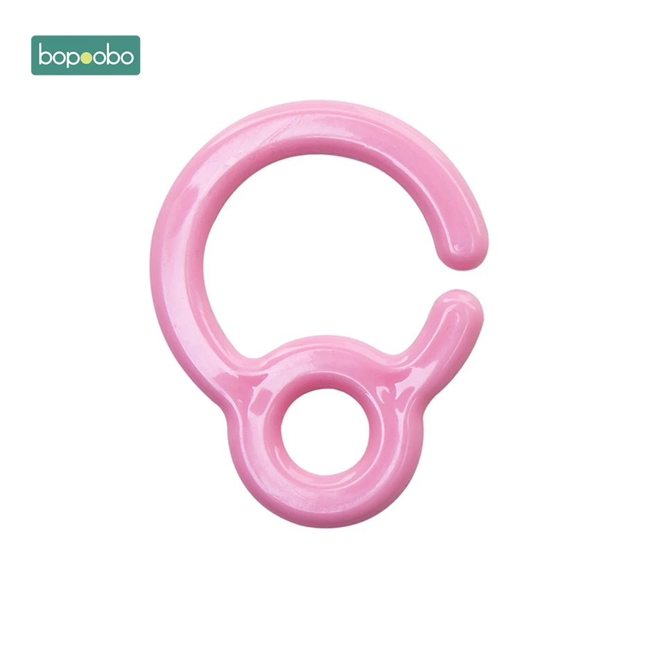 Pink hook Bopoobo 5 шт. пластиковые кольца для прорезывания зубов для детских колясок, игрушки, крючок для пустышки, пластиковые прорезывания зубов, Diy зажимы для пустышки, Детские Прорезыватели - Цвет: Pink hook