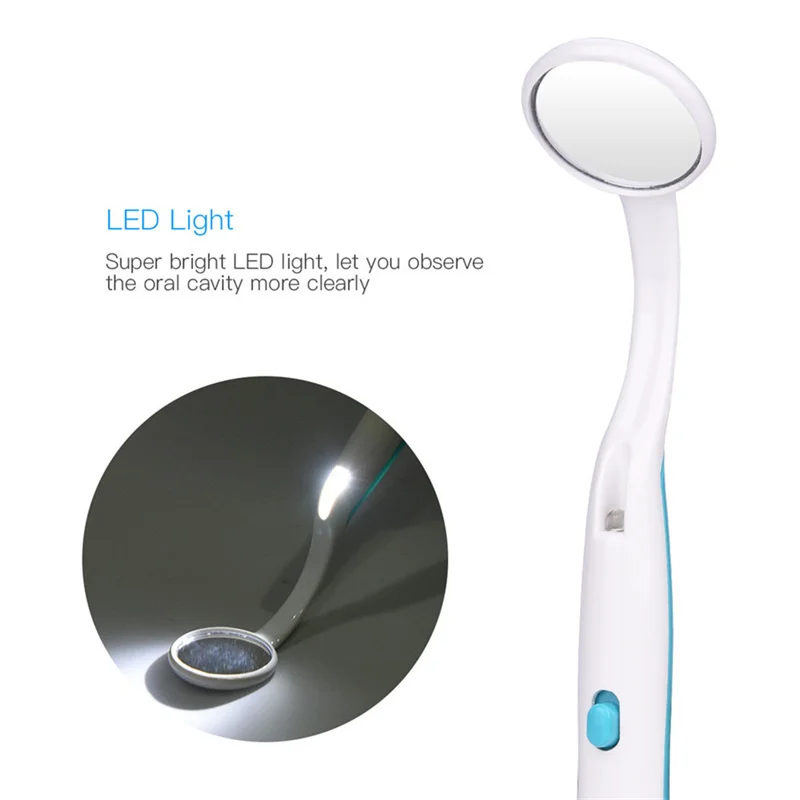 Противотуманный светодиодный светильник, стоматологическое зеркало с подсветкой, Супер Яркое Зеркало для рта, отбеливание зубов, инструмент для чистки зубов, гигиена полости рта 45