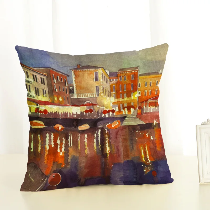 17 Декоративные подушки для дома Bordes Impressionism, наволочка для подушки, персонализированный Чехол для подушки с рисунком, чехол для подушки - Цвет: 17