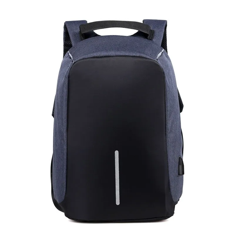 US Men Women Anti-Theft Backpack School Shoulder Bag USB Charger Laptop 