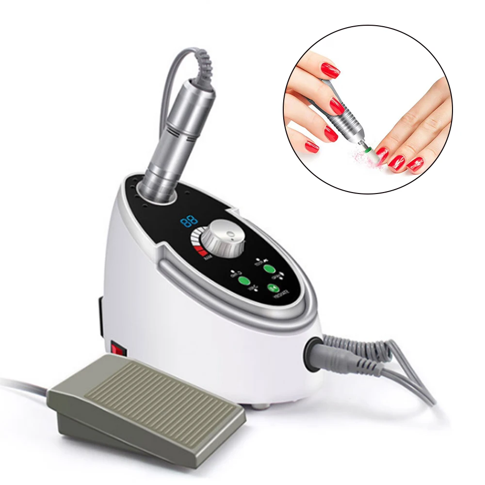 35000 об/мин Электрическая дрель для ногтей высококлассная маникюрная машина Гель-лак для удаления кутикулы керамическая дрель для ногтей Бур резчик