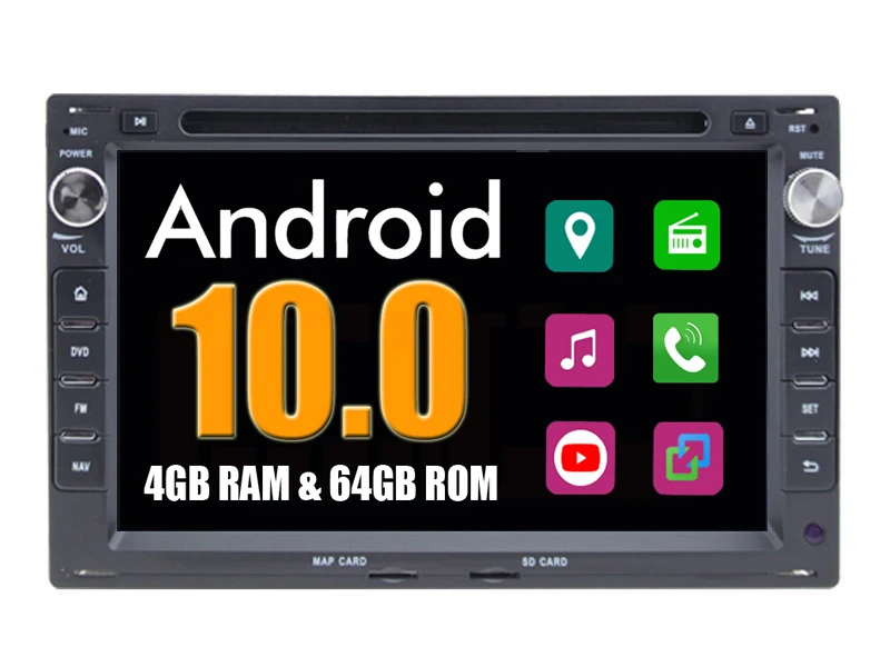 RoverOne Android 10 Автомобильный мультимедийный плеер для VW Polo MK3 MK4 1999-2009 Авторадио DVD