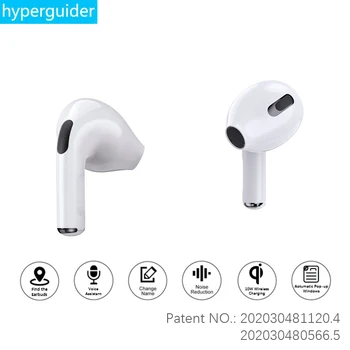 

hyperguider TWS Earbuds Binaural Earphone Wireless charge 10W Automatic pop-up matching windows Built-in infrared optical sensor