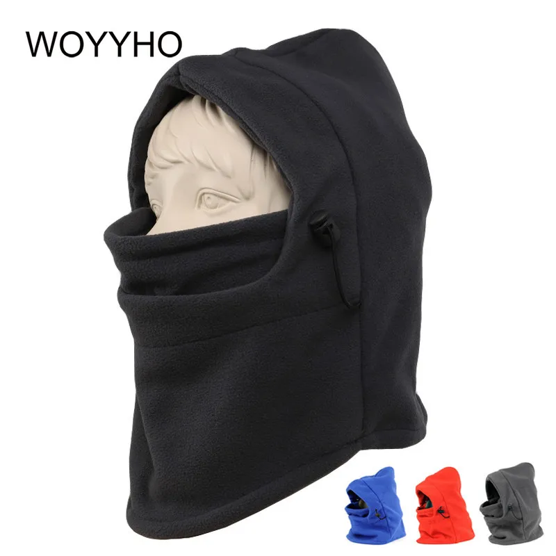 WOYYHO зимние ветрозащитные походные шапки для мужчин Wom термальная Флисовая Балаклава для лица лыжные шапочки шапка для велоспорта и охоты спортивные шапки