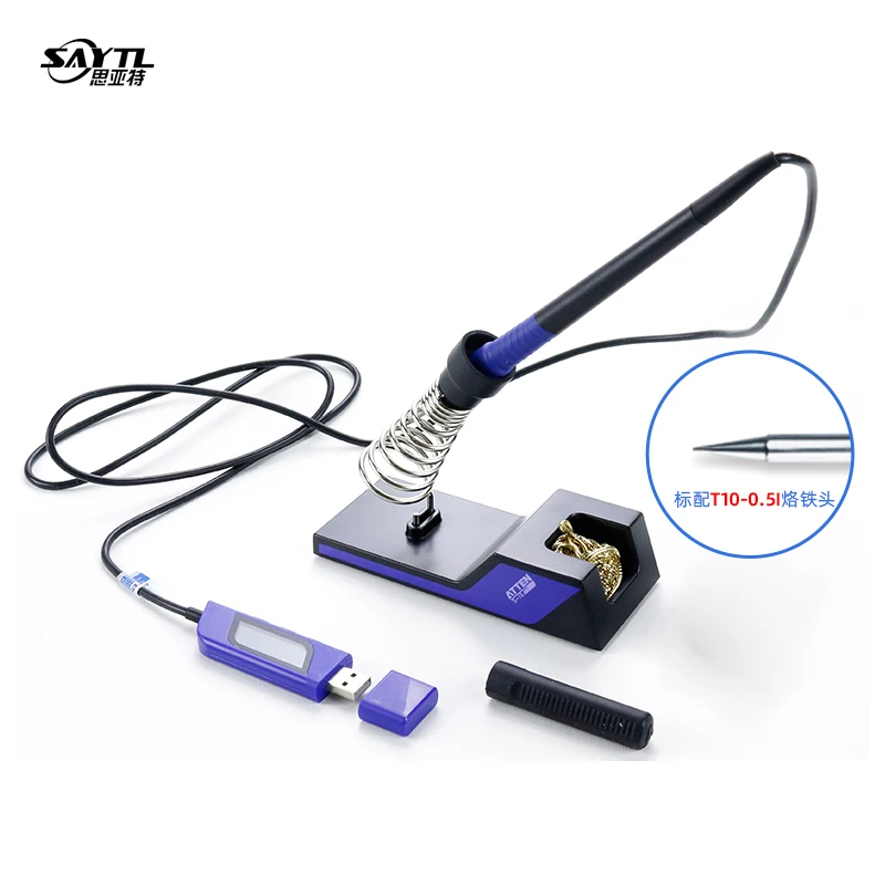 

Электрический мини-паяльник с USB, 5 В, 2 А, портативная цифровая прецизионная паяльная станция с регулируемой температурой и OLED-дисплеем, 10 Вт