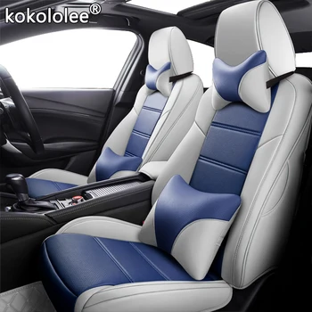 

kokololee Custom Leather car seat cover For SKODA Yeti KODIAQ Octavia Superb Fabia Rapid KAROQ KAMIQ Automobiles Seat Cover cars