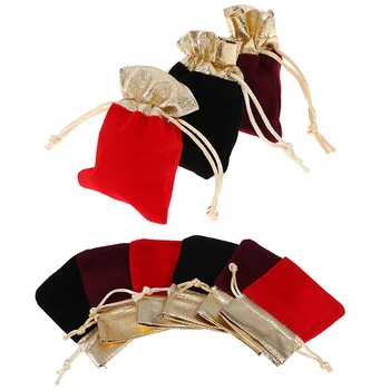 

10pcs/lot Drawstring Packing 7x9cm 10x12cm 12x15cm Drawstring Bags Wedding Gift Bags Jewelry Packaging Display Velvet Pouches