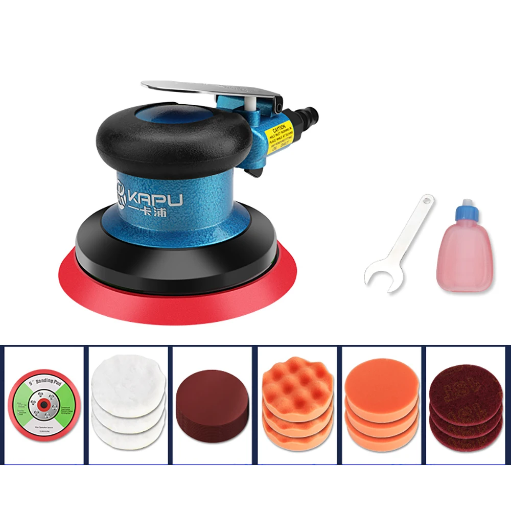 125MMAirSanderCarWaxingMachinePneumatic5InchSandpaperFast