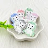 10pcs /lot Cartoons Animal Silicone Unicorn Baby Teether Beads  Pacifier Clip Chain Newborn Shower Gifts Accessories Teething 6