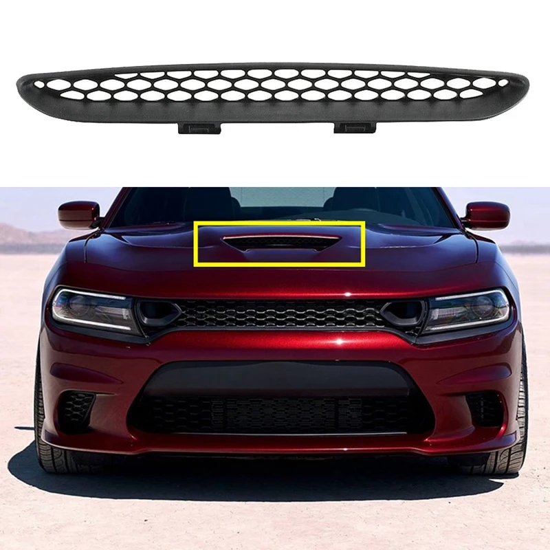 Для 2015 2020 Dodge Charger Srt Hellcat Передняя вытяжка Центральная решетка отделка сетка