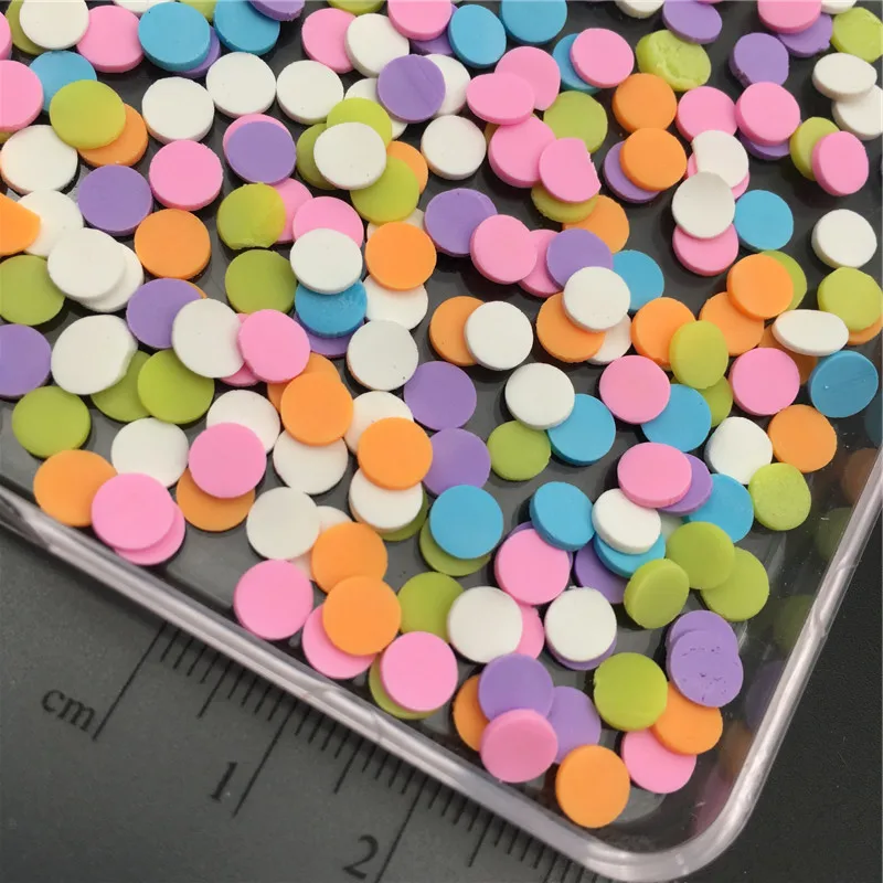 60 г 5 мм Dot Fimo Polymerclay, мягкая глина, разбрызгивает для детей, сделай сам/Сделай сам, изготовление/дизайн ногтей/украшение для альбома/наполнитель для слизи
