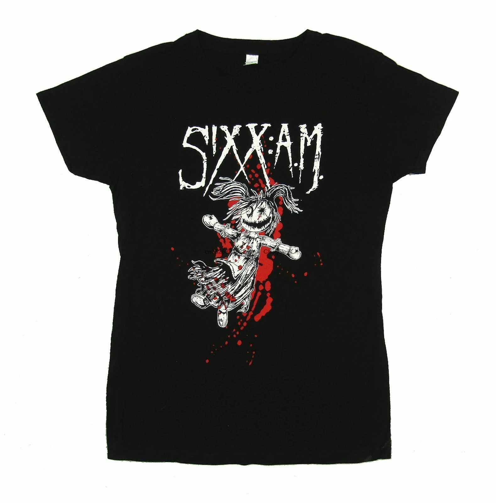 Sixx A.M. Тряпичная кукла девочки Подростковая черная футболка новая официальная AM |