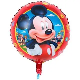 18inch-BalloonD-1pcs Микки Маус тематические праздничные товары для дня рождения бумажный стаканчик, тарелка соломинки флаги выдувные вечерние скатерти для детей игрушки декор воздушные шары - Цвет: 18inch-BalloonD-1pcs