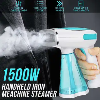 

Handheld Ironing Machine 1500W Anti Dry Burning Garment Steamer Continuous Spray Handle Folding 3 Gear Adjustment Steamer