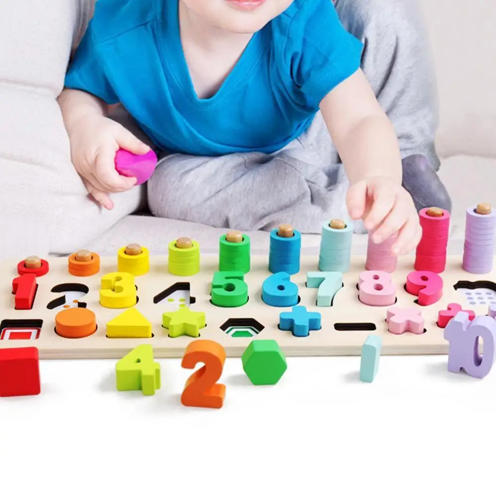 

Wooden Child Digital Color Teaching Aids Geometric Logarithmic Recognition Coupling Form Education Early Childhood Education Toy
