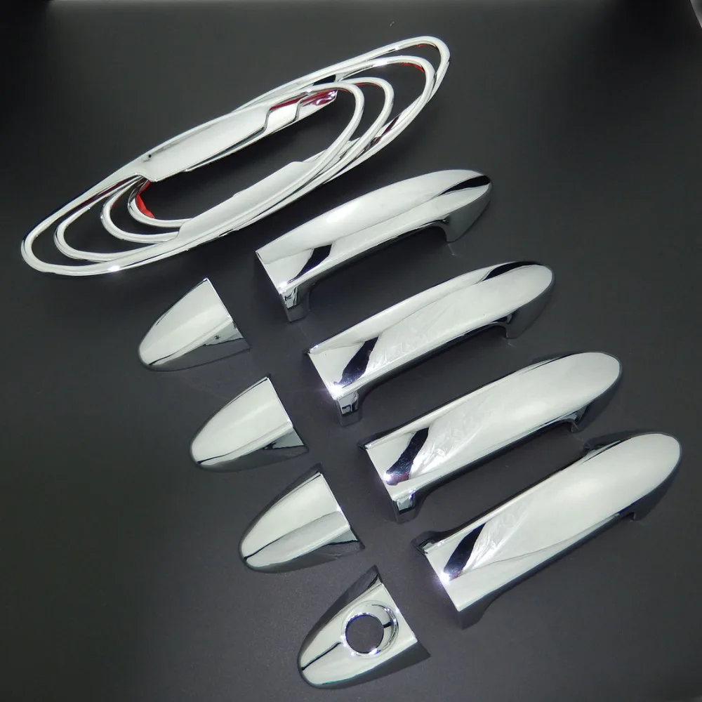 For Ford Fiesta 2009-2016 ABS Chrome Styling Side Door Handle Cover &amp Bowl Decoration Trim 2010 2011 2014 2015 | Автомобили и
