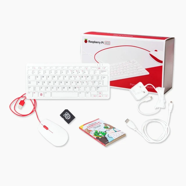 RaspberryPi400, マウス、sdカード、hdmiアダプタ