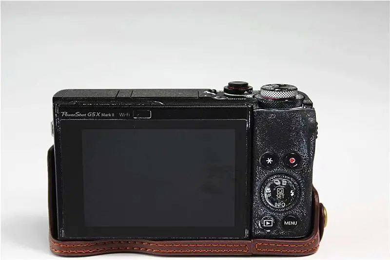 ПУ кожаный чехол для камеры половина сумка для Canon Powershot G5 X Mark II G5XII G5X2 Половина корпуса камеры Нижняя крышка батарейного отсека
