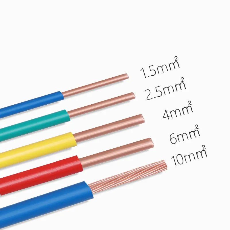10 미터 분배 박스 와이어 18/17/15/13/11/9AWG BV 단일 코어 하드 와이어, 집 개선 와이어 PVC 피복 순수 구리 코어