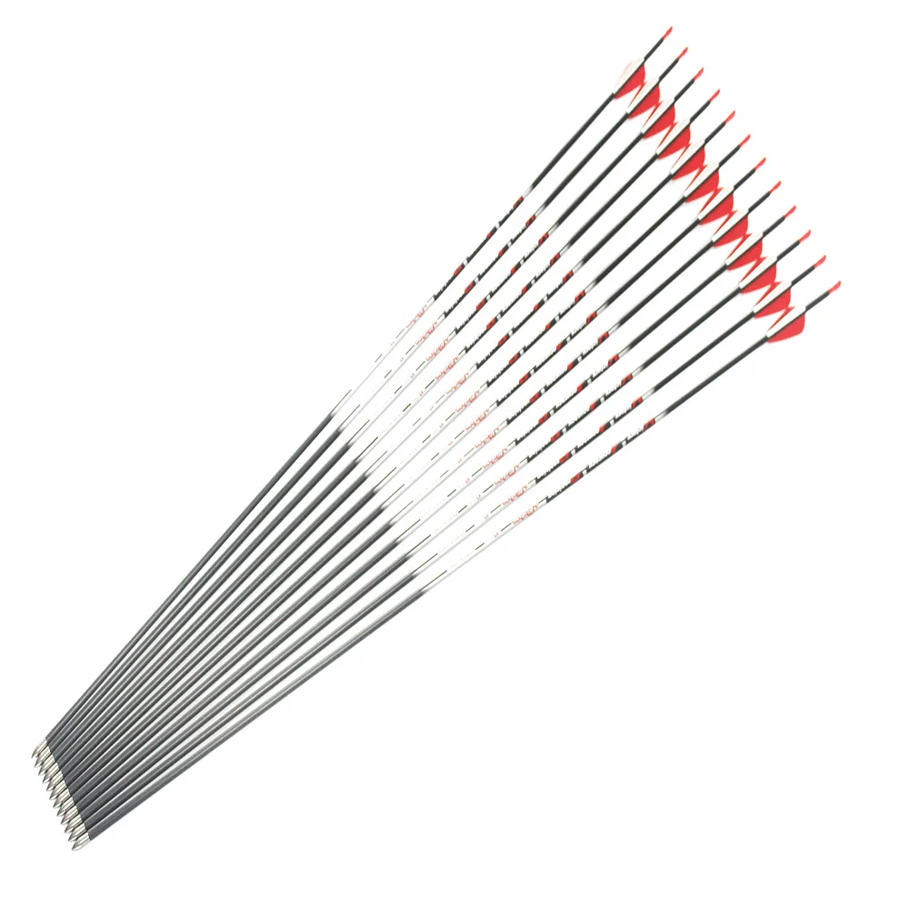 12 Tiges De Flèches Carbone Pinlas – Rose – Spine 500-1000 – Ø 4,2 Mm – Tir Sur Cible