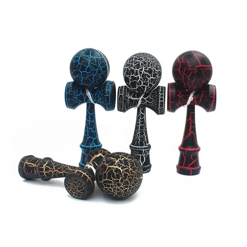 Деревянные шары Kendama, балансирующие умелые игрушки, красочные трещины, поверхность из бука, для детей и взрослых, для активного отдыха