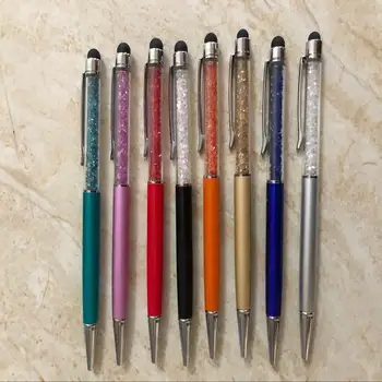 

Fashion Stylus computer Touch phone screen pen Colors Crystal Business office Ballpoint Pen for Stationery Office & School