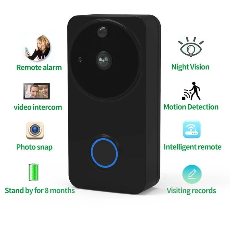 Новый-видео дверной звонок беспроводной WiFi инфракрасная смарт-камера безопасности дверной звонок Домофон системы
