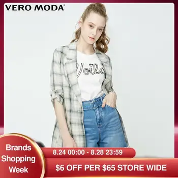

Vero Moda Women's Ins Retro Lapel Plaid Blazer | 319308526