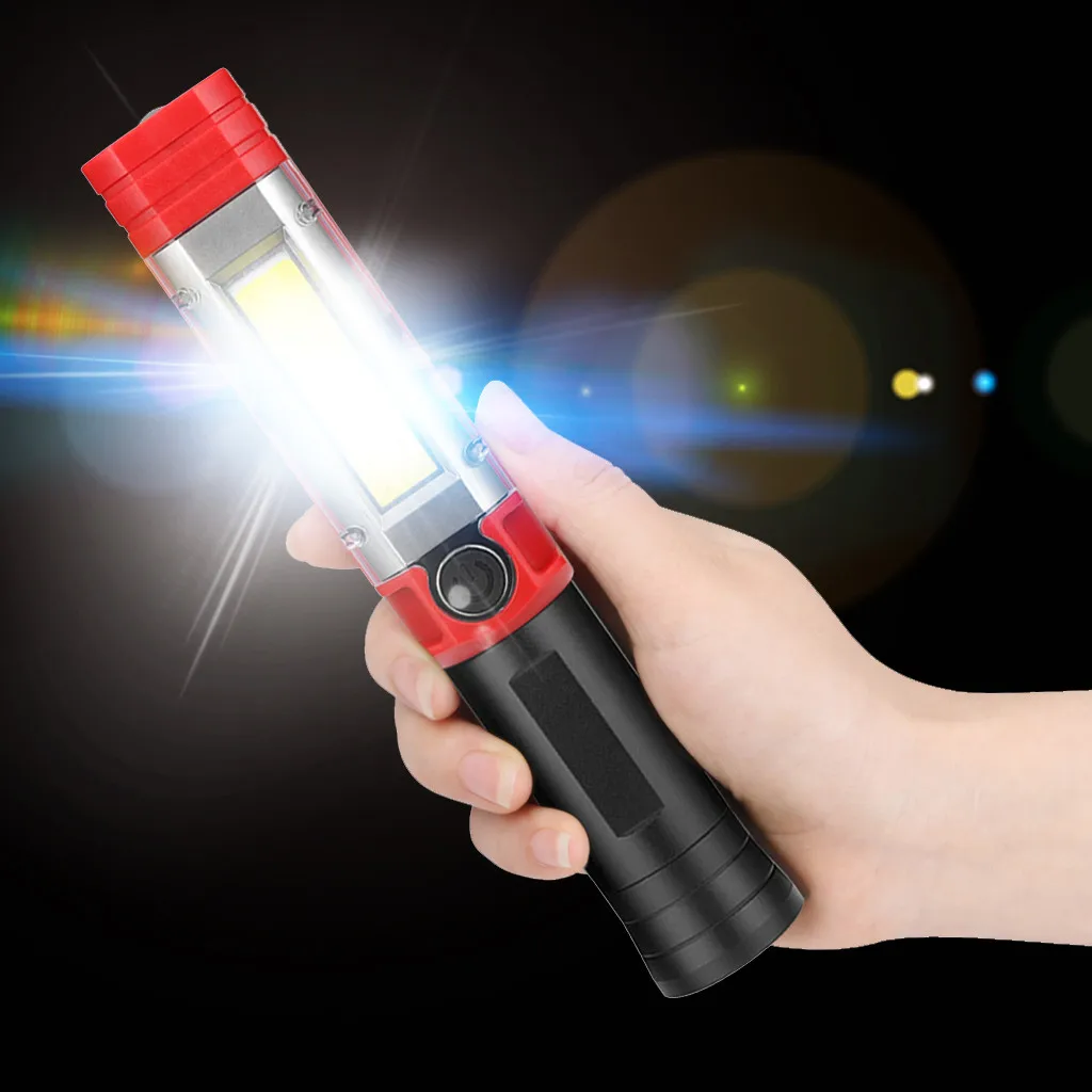 Портативный светодиодный COB Магнитный ручной фонарь с зажимом для ручки, светильник для осмотра, яркий# C
