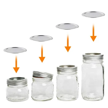 

20pcs 86mm Canning Glass Lids Split-Type Leak-proof for Mason Jar Canning Cover Replacement Screw Bands House DIY without bottle