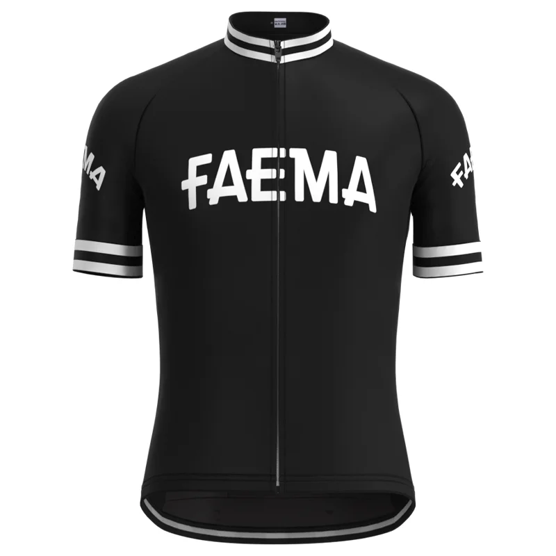 1955 Competition Italy FAEMA Team Man Retro Black Cycling Jersey Short Sleeves Clothing Triathlon maillot ciclismo hombre | Спорт и