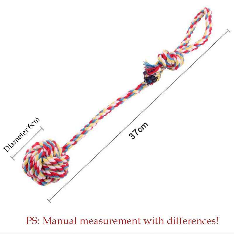 Горячая Распродажа, устойчивые к укусам моляры, полосатая хлопковая веревка, ручная тяга, хлопковый шар, случайные цвета, игрушки для собак, экологичные игрушки для здоровья