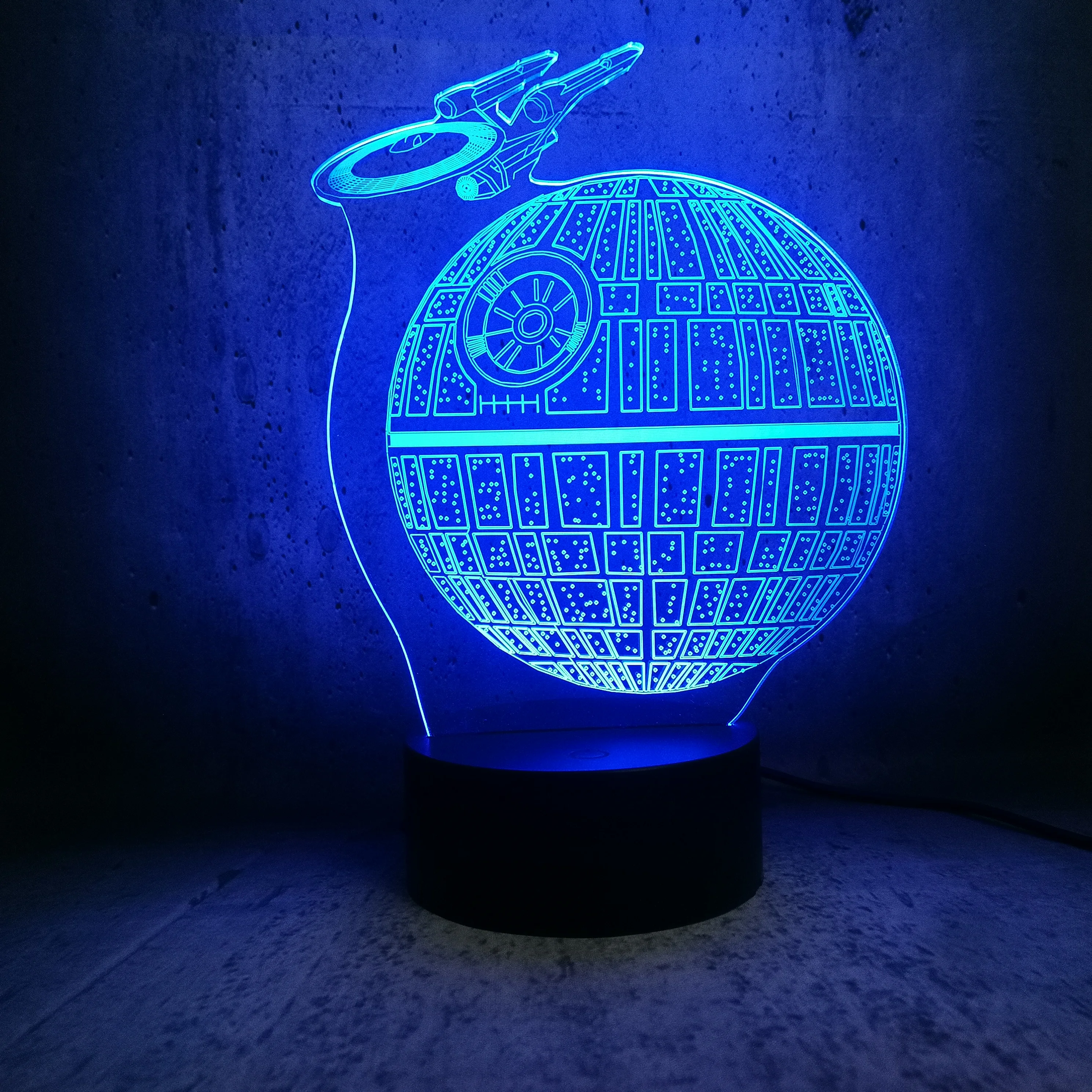 Звездные войны смерти звезда космический корабль 3D лампа ночник светильник