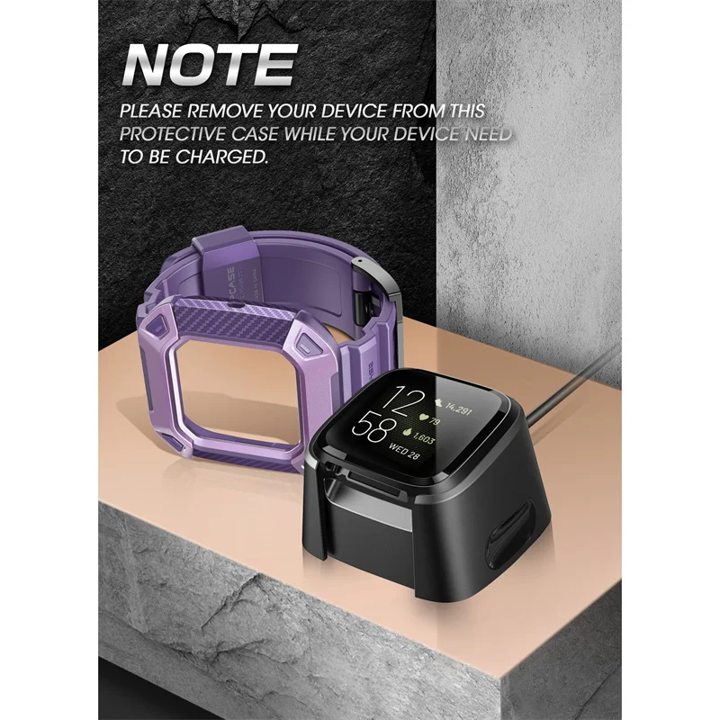 Supcase-pulseira uv Pro Resistente para Fitbit Versa Capa Protetora de Substituição para Fitbit Versa 2 - Image 3