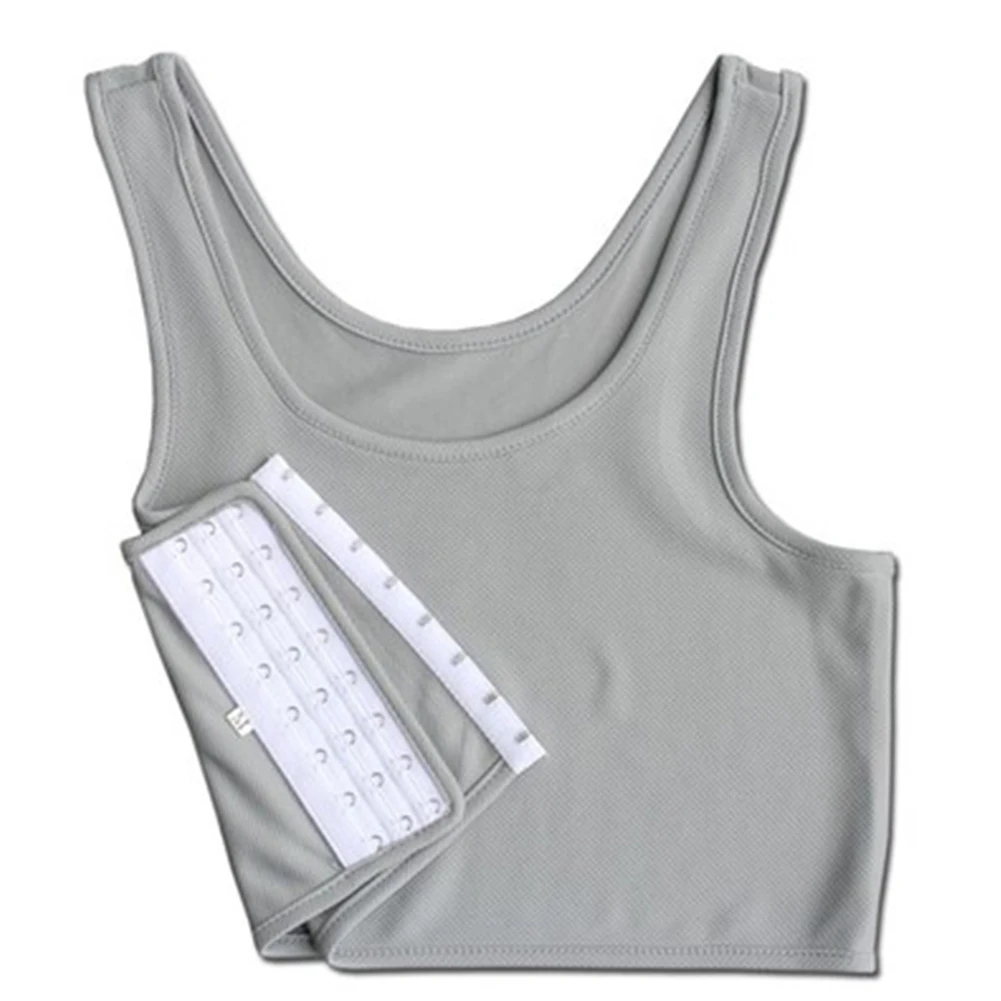 

Newc Casual Breathable Buckle Short Chest Breast Binder Trans Vest Tops Plus Size Bra Vest Tank Top Bandage Plus Size
