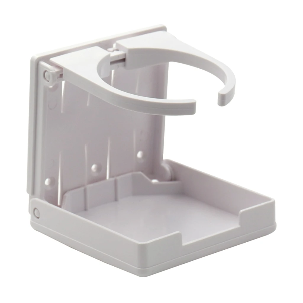 Adjustable Folding White Nylon Drink Cup Holder For Boat Marine Caravan Car.