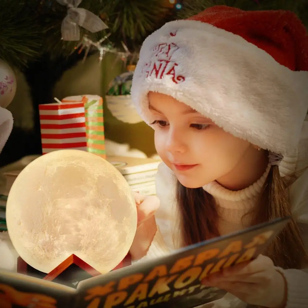 

LED Night Light Rechargeable Moon Lamp Touch Control Lights 16 Colors Changing with Remote Night Lamps for Child Christmas Gift