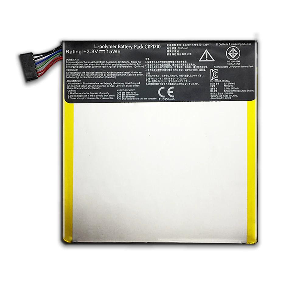 Bateria do Li-polímero da Tabuleta para Asus Fonepad Me372cg K00e Me372 C11p1310 3950mah Bateria e energia extra p/ tablet - Imagem 2