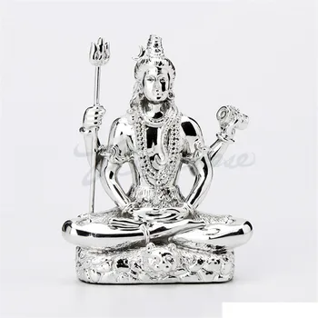 

PLATING INDIA BUDDHA FIGURINE SHIVA STATUE CREATIVE RESIN CRAFTS HOME DECORATION BIRTHDAY GIFT R3717