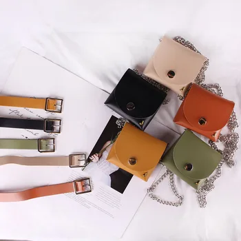 

Pure color mini-luggage, simple literature and art, Baitao J-letter chain oblique Bag with small bag