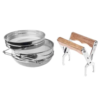 

Stainless Steel Honey Strainer Double Sieve Bee Keeping Equipment Filter (BEE-V101H)