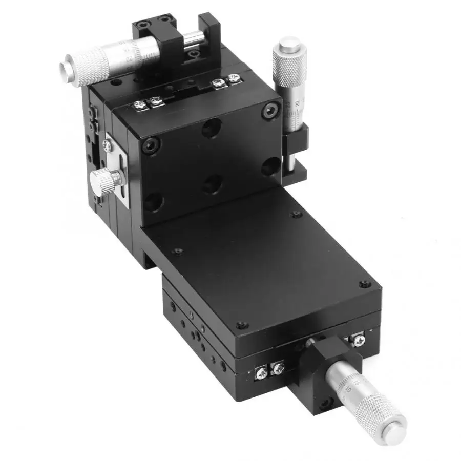 

SEMXYZL60-ACR XYZ Axles Vertical Lift Linear Platform Manual Stage Fine Tuning Sliding Table 60*60mm
