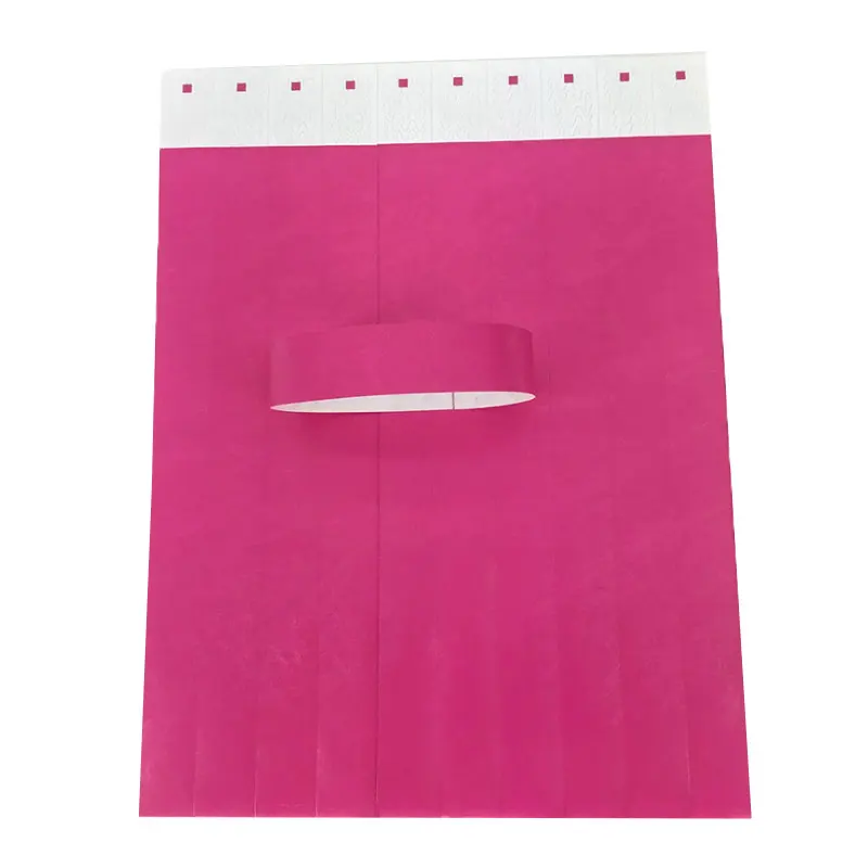 Rose red 100 шт., напульсники Tyvek, 3/4 дюймов, одноразовые, водонепроницаемые, бумажные напульсники для вечеринок, игровых площадок - Цвет: Rose red